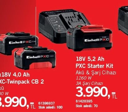 18V 5,2 Ah Pxc Starter Kit Akü & Şarj Cihazı