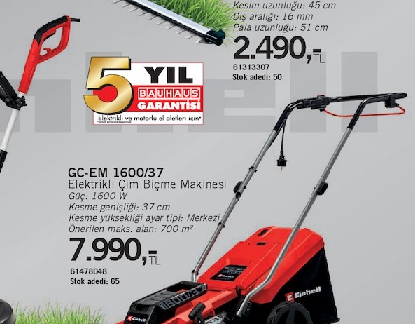 Einhell Gc-Em 1600/37 Elektrikli Çim Biçme Makinesi