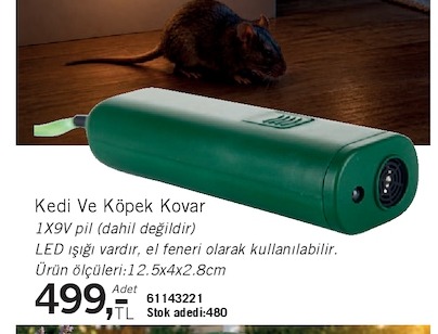 Kedi Ve Köpek Kovari 1X9V Pil