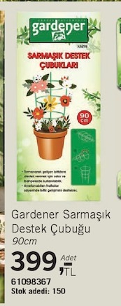 Gardener Sarmaşık Destek Çubuğu 90Cm