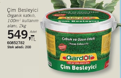 Gardol Çim Besleyici Organik Katkılı 2Kg