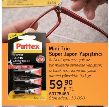 Pattex Süper Japon Yapıştırıcı Mini Trio 3X1Gr