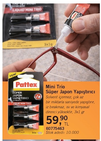 Pattex Mini Trio Sıvı Japon Yapıştırıcı 3X1 Gr