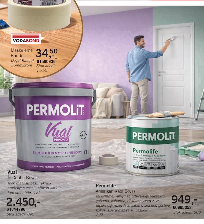 Vodubond Maskeleme Bandı 36Mmx25M