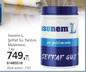 Isonem-L Şeffaf Su Yalıtım Malzemesi 1Kg