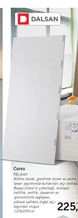 Corex Alçıpan 120X200Cm