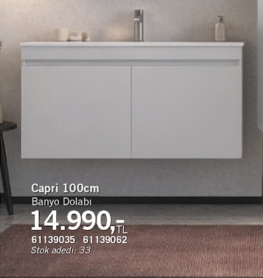 Capri 100Cm Banyo Dolabı