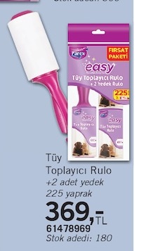 Parex Easy Tüy Toplayıcı Rulo +2 Adet Yedek