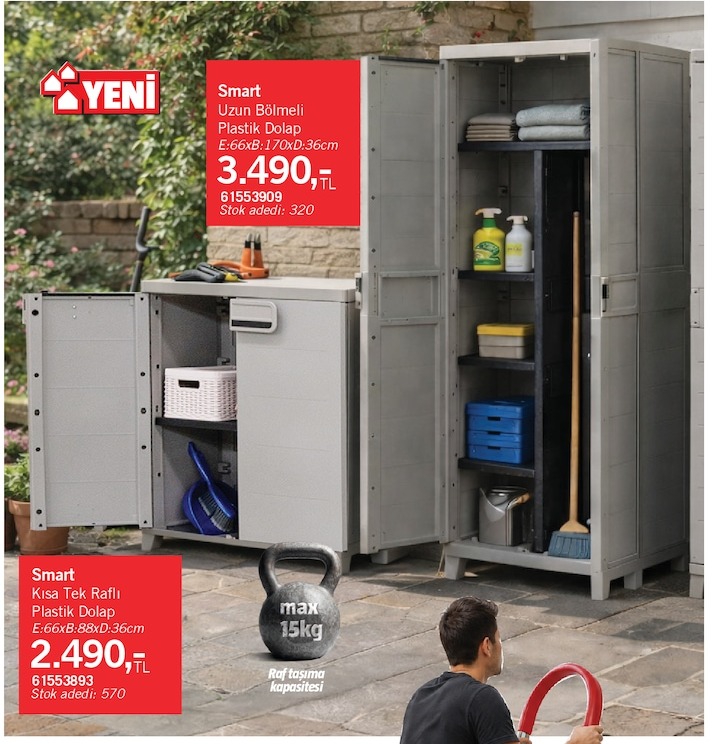 Smart Uzun Bölmeli Plastik Dolap