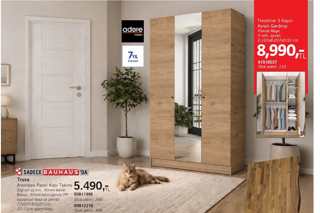 Truva Amerikan Panel Kapı Takımı 36Mm