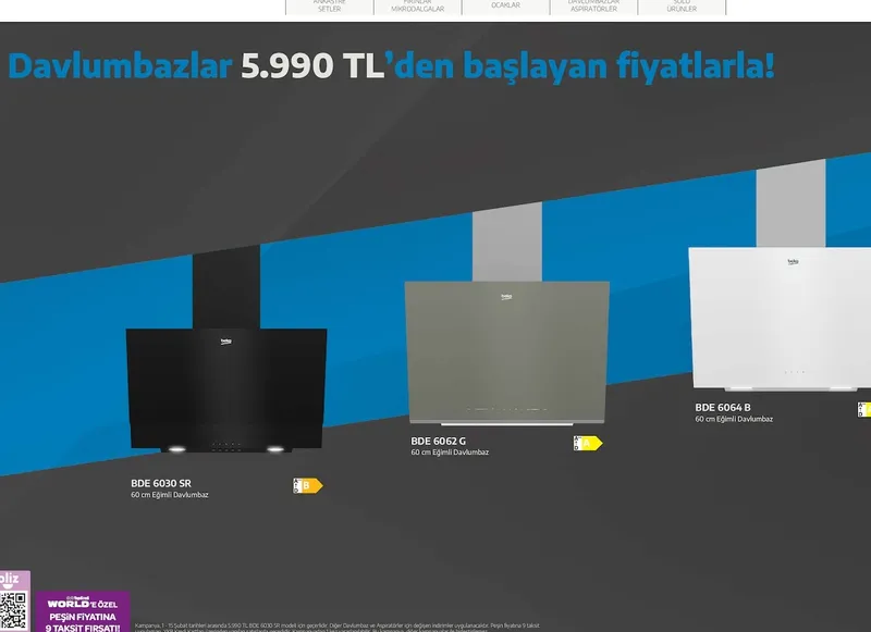 Beko Bde 6030 Sr 60 Cm Eğimli Davlumbaz