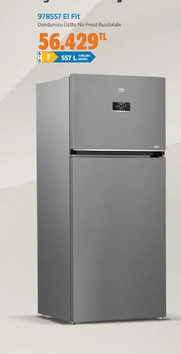 978557 El Fit Dondurucu Üste No Frost Buzdolabı
