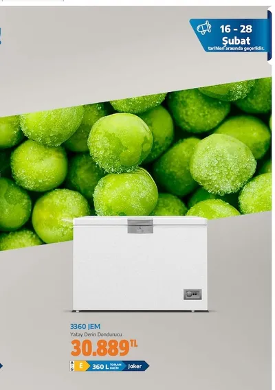 3360 Jem Yatay Derin Dondurucu