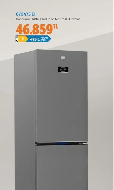 Dondurucu Altta Aeroflow No Frost Buzdolabı