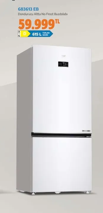 683613 Eb Dondurucu Altta No Frost Buzdolabı