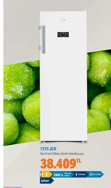 7375 Jeb No Frost Dikey Derin Dondurucu