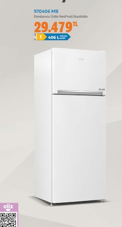970406 Mb Dondurucu Üstte Neofrost Buzdolabı