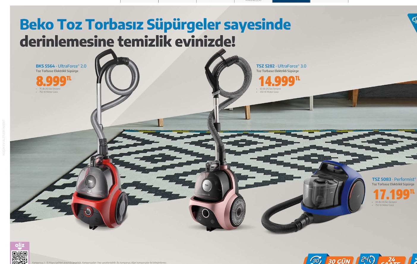 Bks 5564 Ultraforce 2.0 Toz Torbasız Elektrikli Süpürge