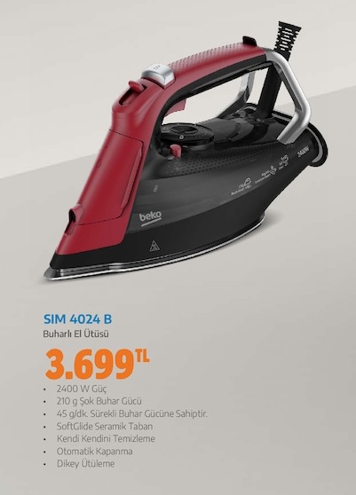Beko Sim 4024 B Buharlı El Ütüsü