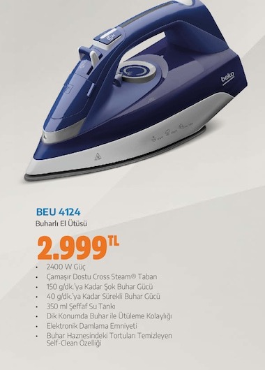 Beko Beu 4124 Buharlı El Ütüsü