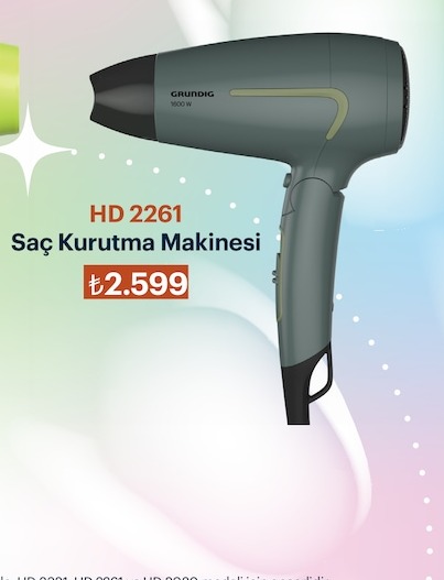 Grundig Hd 2261 Saç Kurutma Makinesi 1 Adet