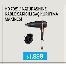 Hd 7081 / Naturashine Kablo Saricili Saç Kurutma Makinesi
