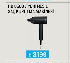 Hd 8560 / Yeni Nesil Saç Kurutma Makinesi