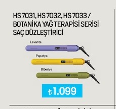 Hs 7031, Hs 7032, Hs 7033 / Botanika Yağ Terapi̇Si̇ Serisi̇ Saç Düzleştiri̇Ci̇