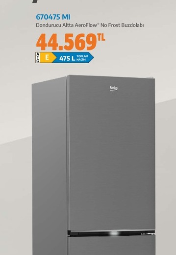 Beko Dondurucu Altta Alltta Aeroflow® No Frost Buzdolabı 475 L