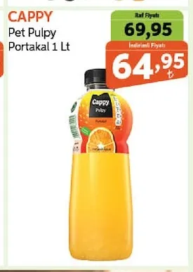 Cappy Pet Pulpy Portakal 1 Lt