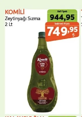 Komili Zeytinyağı Sızma 2 Lt