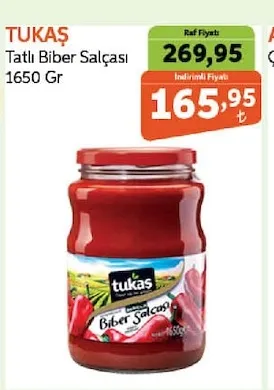 Tukaş Tatlı Biber Salçası 1650 Gr