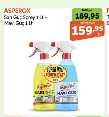 Asperox Sarı Güç Sprey 1 Lt + Mavi Güç 1 Lt