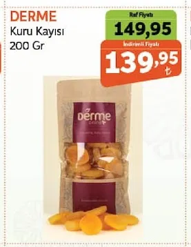 Derme Kuru Kayısı 200 Gr