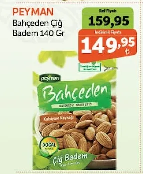 Peyman Bahçeden Çiğ Badem 140 Gr
