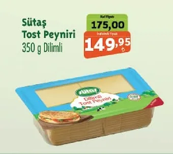 Sütaş Tost Peyniri 350 G Dilimli