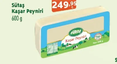 Sütaş Kaşar Peyniri 600 G