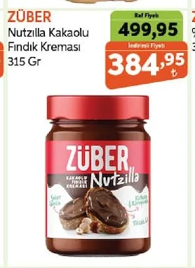 Züber Nutzilla Kakaolu Fındık Kreması 315 Gr