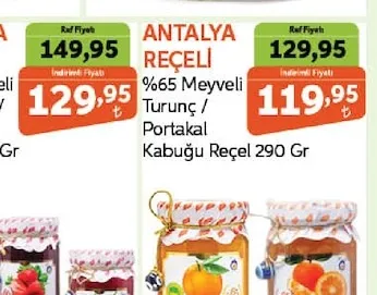 Antalya Reçeli %65 Meyveli Turunç / Portakal Kabuğu Reçel 290 Gr