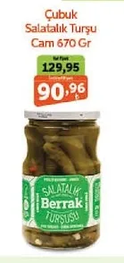 Çubuk Salatalık Turşu Cam 670 Gr