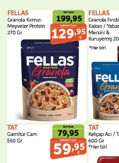 Fellas Granola Kırmızı Meyveler Protein 270 Gr