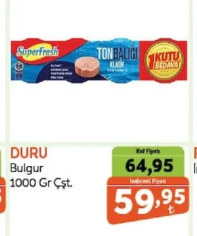Duru Bulgur 1000 Gr Çşt.