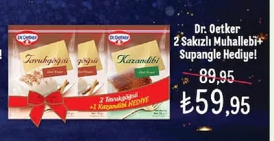 Dr. Oetker 2 Sakızlı Muhallebi+Supangle Hediye!