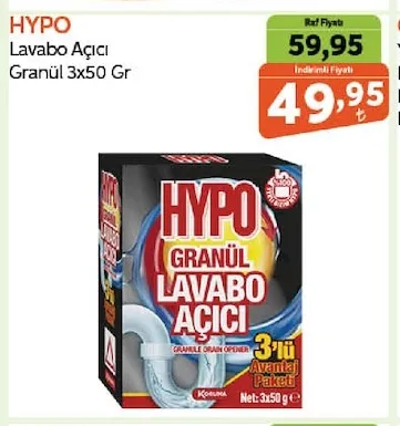 Hypo Lavabo Açıcı Granül 3X50 Gr