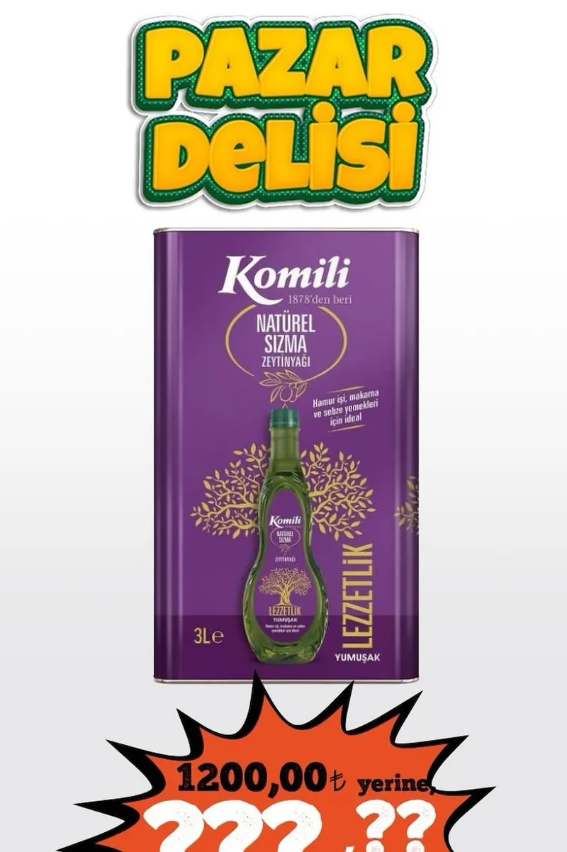 Komili Naturel Sızma Zeytinyağı 3Le