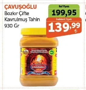 Çavuşoğlu Bozkır Çifte Kavrulmuş Tahin 930 Gr
