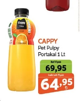Cappy Pet Pulpy Portakal 1 Lt