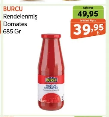 Burcu Rendelenmiş Domates 685 Gr