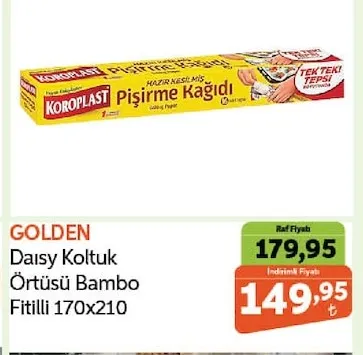 Golden Daisy Koltuk Örtüsü Bambo Fitilli 170X210