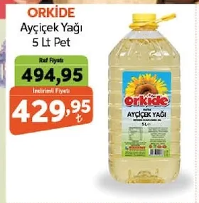 Orki̇De Ayçiçek Yağı 5 Lt Pet